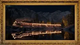 Night train: Winter ambience screensaver | Oled wallpaper tv with music