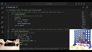 ASMR Python Programming: Soft Keyboard Clicks & Building Connect 4 Tutorial