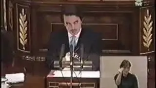 Aznar - Debate sobre el Estado de la Nación 2001 (primera réplica entera a Zapatero, PSOE) (28/30)