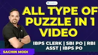 All Type of Puzzle in 1 Video by Sachin Modi #IBPSClerkPre#SBIPO#IBPSPO#RBIAssistantPre#SachinModi