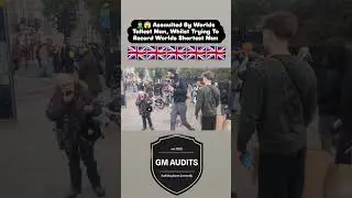 TALLEST Man ATTACKS While Filming SHORTEST Man 😳 | UKIP Protest Chaos at Marble Arch