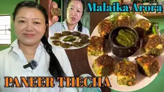 Trying Malaika Arora Viral Recipe PANEER THECHA || Viral Recipe 