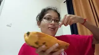 I am eating papaya makan betik fruits mukbang 