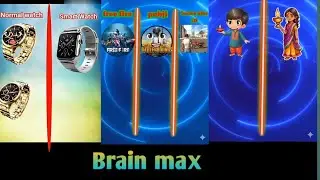 Normal watch vs smart watch & free fire vs pubji 👿👿#Vijay comparison 57😄😈