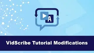VidScribe Tutorial - Modifications