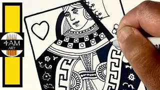 Drawing the QUEEN OF HEARTS #shorts #queen #heart
