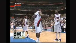 LeBron James incredible Dunk on Argentina and the foul FIBA World Championship 2006 RARE