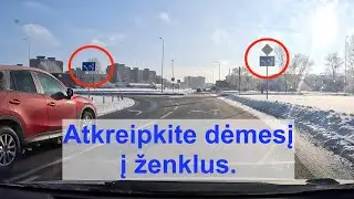 Matykite ženklus iš tolo.
