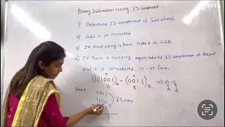 Binary subtraction using 1’s complement