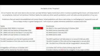 Battle of the Prophets - update 25 November 2010