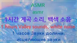 ASMR asmr 1시간 계곡 소리, 백색 소음 1 hours Valley sounds, white noise 1 часов Звуки долины, исцеляющие звуки