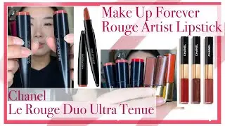 Make up Forever Rouge Artist Lipstick MUF 2020秋季新奶霜口红，Chanel Le Rouge Duo Ultra Tenue 香奈儿双头唇釉