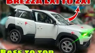 Maruti suzuki brezza base to to modified// luxury interior upgrade//led lights upgrade #brezza 