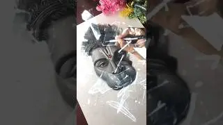 Hanuman Ji realistic portrait drawing ✍️ how is it? #art #ram #drawing #hanumanji #jaishreeram