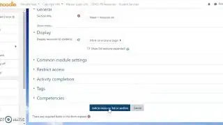 Adding a list section in Moodle