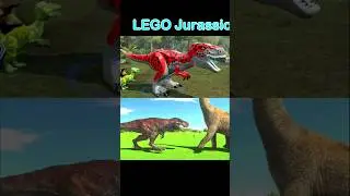 LEGO Jurassic World + Animal Revolt Battle Simulator #1 #shorts #arbs  #jurassicworld