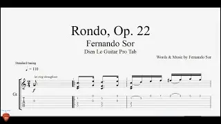 Fernando Sor - Rondo, Op. 22 - Guitar Tutorial + TABs