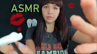 АСМР Твоя девушка❤ Массаж лица, бритье с пеной, щетка по бороде🧼 ASMR Face massage, Beard shaving