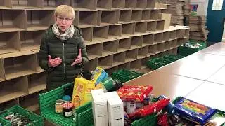 Kingston Council leader Caroline Kerr at a food distribution centre during Coronavirus