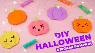 DIY HALLOWEEN DECOR | ORIGAMI PAPER PUMPKINS | ORIGAKO