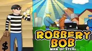 Robbery Bob: Stealth puzzle game. You are a sneaky thief stealing a loot of gold