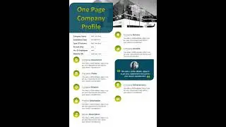 One Page Company Profile PowerPoint Presentation Template | Kridha Graphics