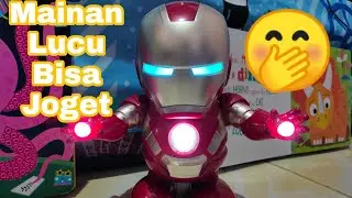 Mainan anak lucu superhero joget | Ironman dance | mainan robot