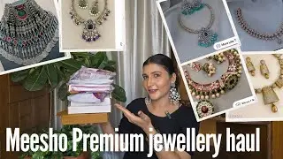Meesho Affordable jewellery haul | Premium festive wear jewellery haul | Try-on haul |