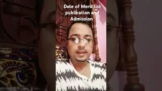 Date of Admission and Merit list publication in college 2024-25