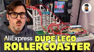 I built a HUGE Roller Coaster out of dupe LEGO from AliExpress - Mould King 11014 Build