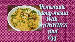 HOMEMADE ODONG-MISUA WITH SARDINES AND EGG #philippines #cooking #highlightseveryone 