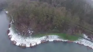 Vijver in de winter Drone beelden