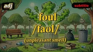 [adj] Foul meaning (unpleasant smell) with 5 examples