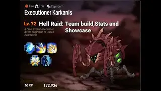 Epic Seven Executioner Karkanis Hell raid   team build,stats and showcase