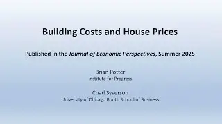 ICLR Friday Forum: Building Costs and House Prices (Jan 9, 2026)