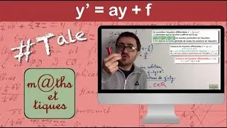 Résoudre une équation différentielle du type y'=ay+f - Terminale