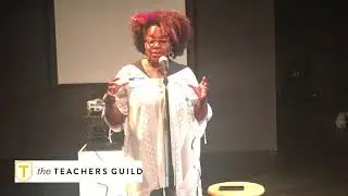 Paula Mitchell at The Teachers Guild Storytelling Event