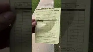 Fake receipt by a locksmith they hide their identity.