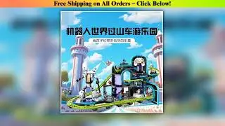 986PCS Robot World Roller Coaster Model 60421 Moc Bricks Building Blocks City Park Sets for Kids