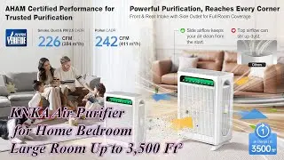 KNKA Air Purifier for Home & Large Rooms &ndash; HEPA Air Cleaner Up to 3,500 Ft&sup2;