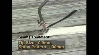 TOPPS ROOF COATING - Seam Guard with SeamGuard spraying