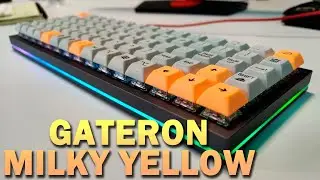 Звуки печати Gateron Milky Yellow [НЕ СМАЗАНЫ] | Стандартные линейные переключатели Gateron Milky Yellow