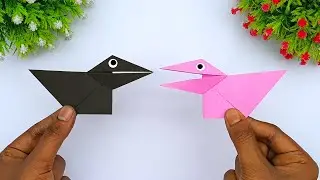 Moving Paper Toy Ideas | How To Make Paper Crow Step By Step | Origami Crow Making Tutorial