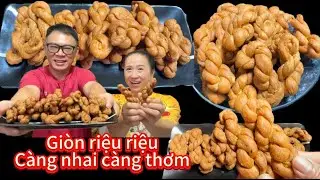 Bánh quẩy xoắn Trung Hoa hương vị giòn rụm, ngọt mặn nhẹ và béo béo càng nhai càng thơm