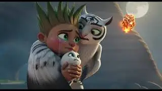 Tiger protect cub eyes owl wings fly tiger movie cinematic India Pakistan 