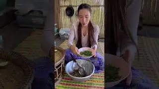 ลาบปลาดุกใส่ผักก้านจอง
