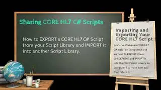 HL7 C# Scripts - Importing and Exporting