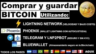 C&oacute;mo comprar y guardar Bitcoin. Seguro, bajo costo y autocustodia. Con Phoenix/ @lnp2pbot/BlueWallet