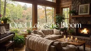 (Ad- Free) Peaceful Spring Lake Cabin 🌿 Piano Music for Relaxing, Studying & Sleep