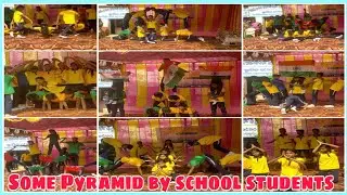 Making of pyramid by school student| Different pyramid | #pyramid #school #drill #odia #viral #video